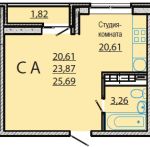 Продам студию в Краснодаре